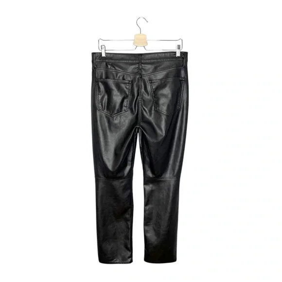 GAP Black Super Soft Faux Leather Vintage Slim High Rise Pants - Picture 7 of 16